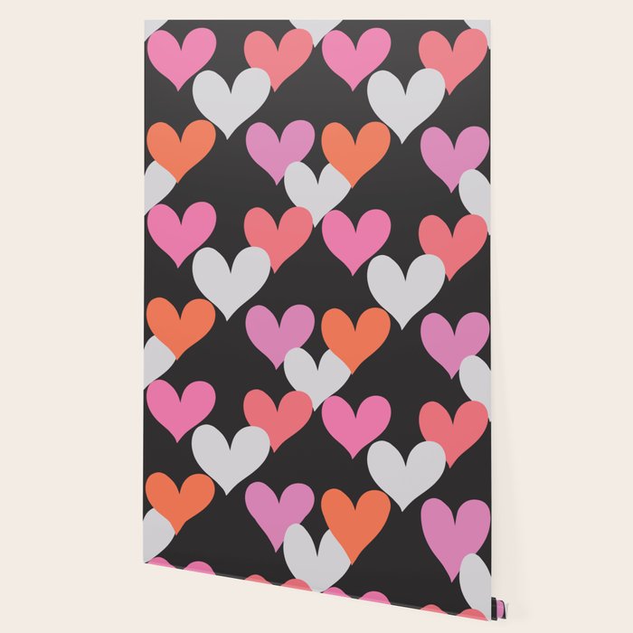 Playin' Hearts Pattern Wallpaper Gallery Image 2