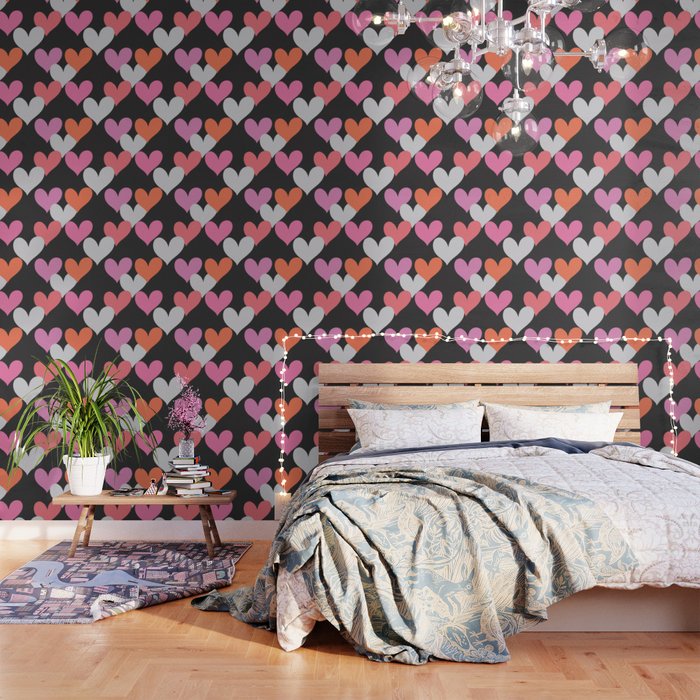 Playin' Hearts Pattern Wallpaper Gallery Image 3