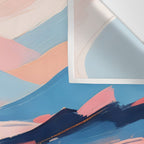 Romance Valley, Pastel Nature Landscape Abstract Painting, Blush Colorful Bright Eclectic, Soft Colors Contemporary Modern Bohemian Wall Tapestry Gallery Image 3