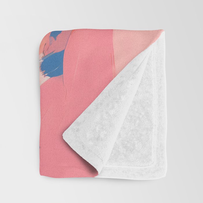 Romance Valley, Pastel Nature Landscape Abstract Painting, Blush Colorful Bright Eclectic, Soft Colors Contemporary Modern Bohemian Throw Blanket Gallery Image 3
