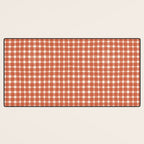 Red White Gingham Check Desk Mat Gallery Image 3