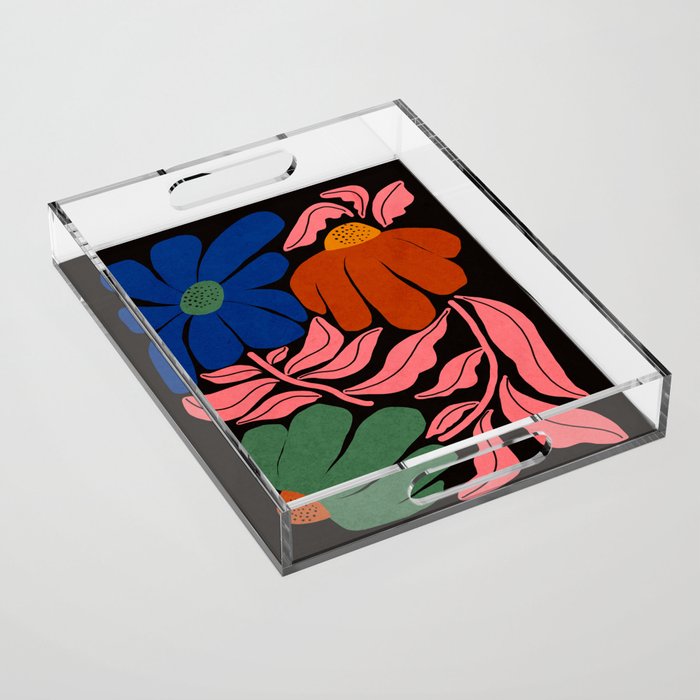 Whimsy Bloom - night Acrylic Tray Gallery Image 1