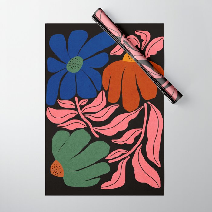 Whimsy Bloom - night Wrapping Paper Gallery Image 1