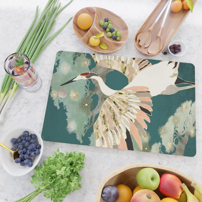 Golden Crane Cutting Board Gallery Image 2