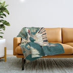 Golden Crane Throw Blanket Gallery Image 1