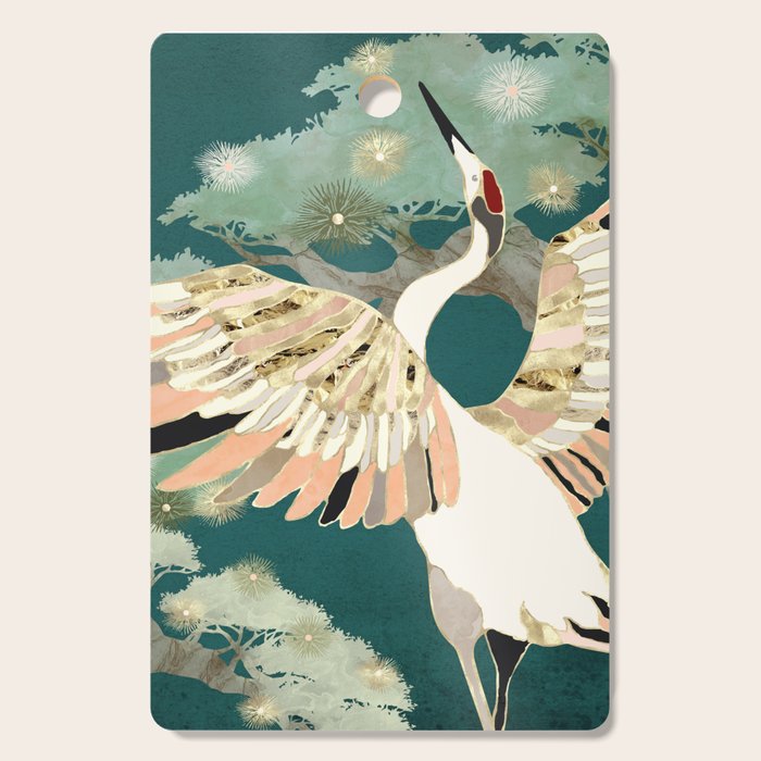 Golden Crane Cutting Board Gallery Image 1