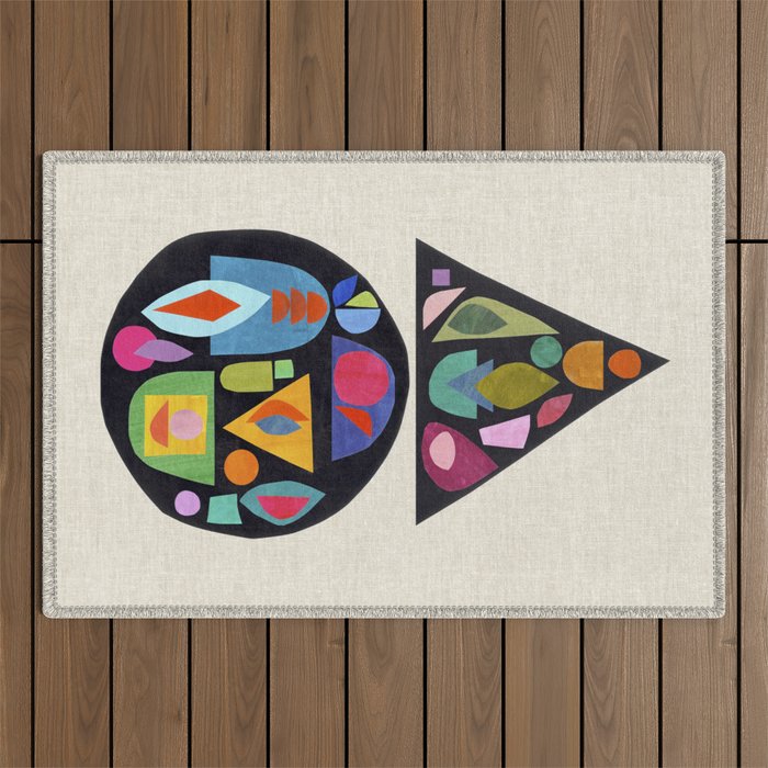 Bejeweled Compass Outdoor Rug Gallery Image 1