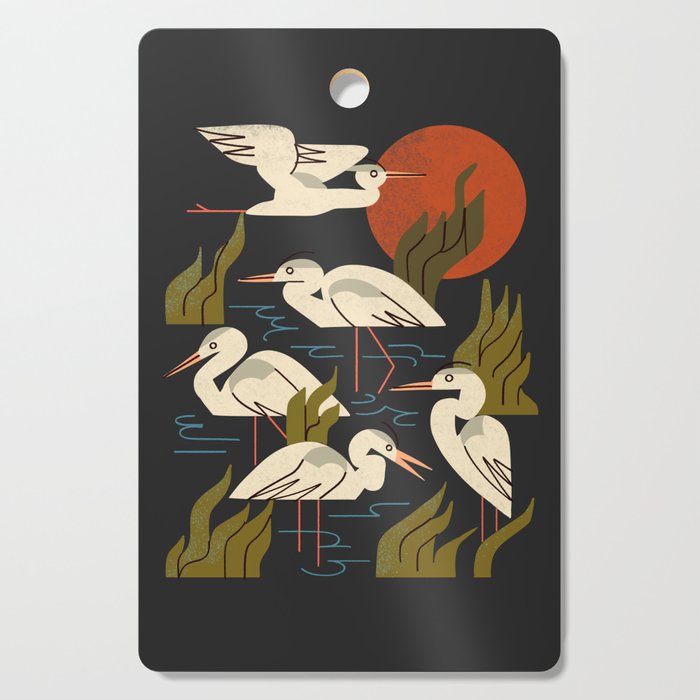 Five Heron Flock Cutting Board Gallery Image 1