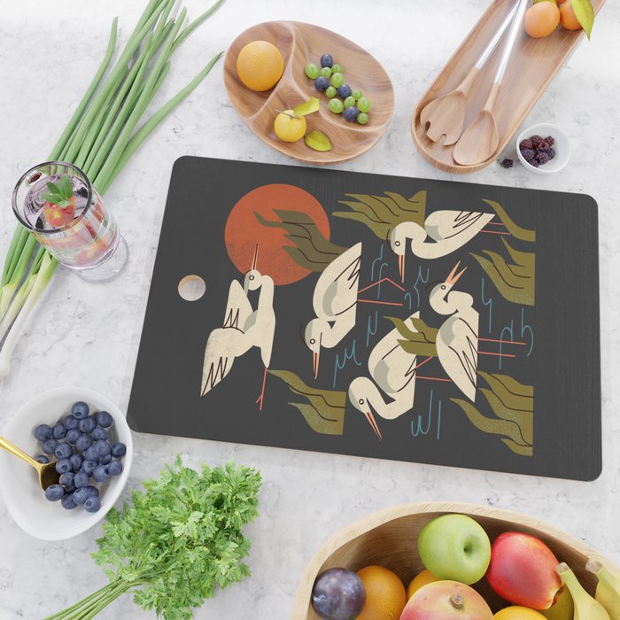 Five Heron Flock Cutting Board Gallery Image 2