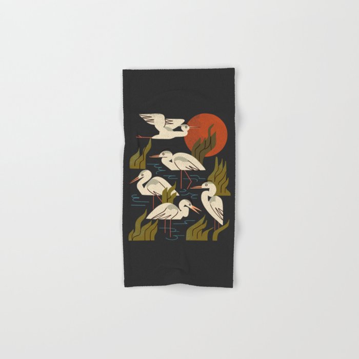 Five Heron Flock Bath Towel Gallery Image 1