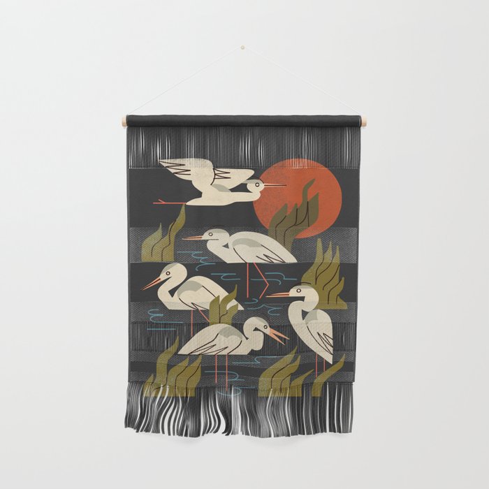 Five Heron Flock Wall Hanging Gallery Image 1