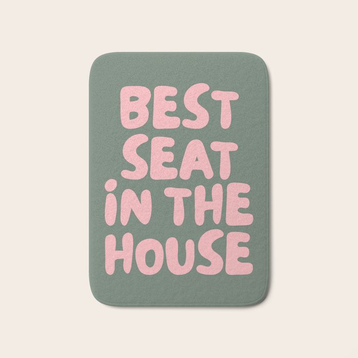 Best Seat In The House, Green and Pink Bath Mat Gallery Image 1