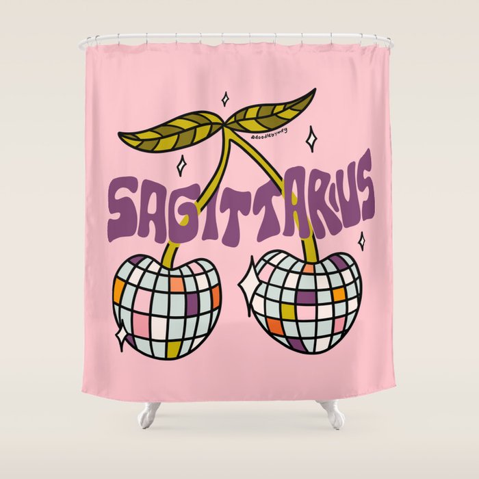 Sagittarius Cherries Shower Curtain Gallery Image 1