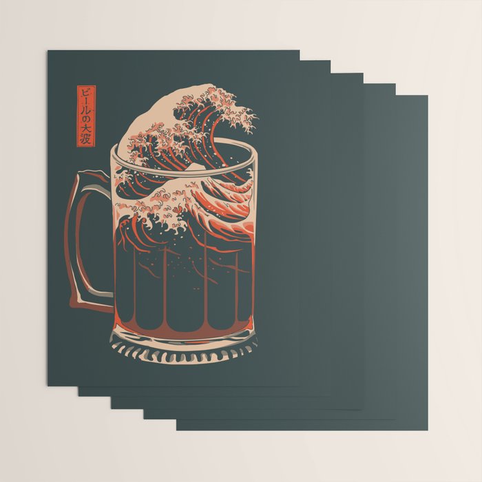 The Great Wave of Beer Wrapping Paper Gallery Image 3
