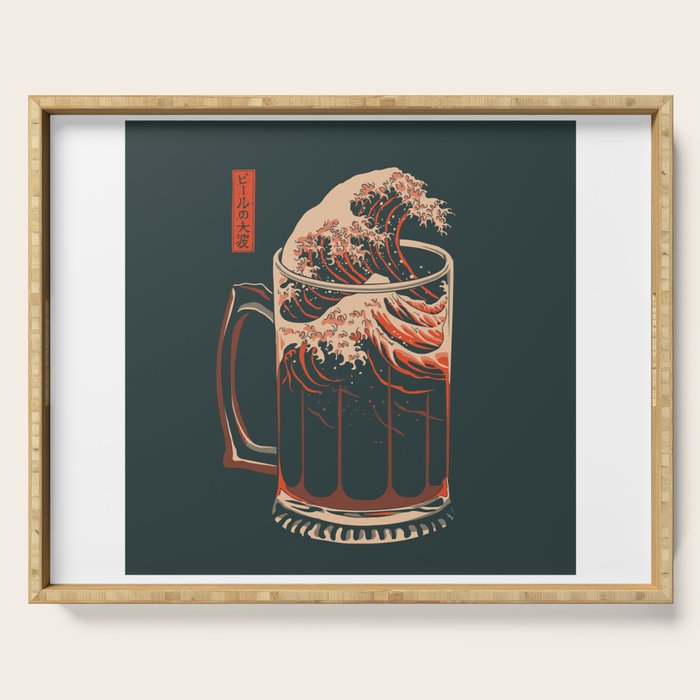 The Great Wave of Beer Serving Tray Gallery Image 1