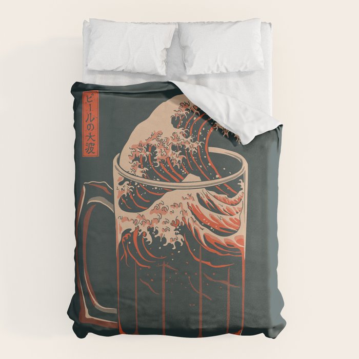 The Great Wave of Beer Duvet Cover Gallery Image 1