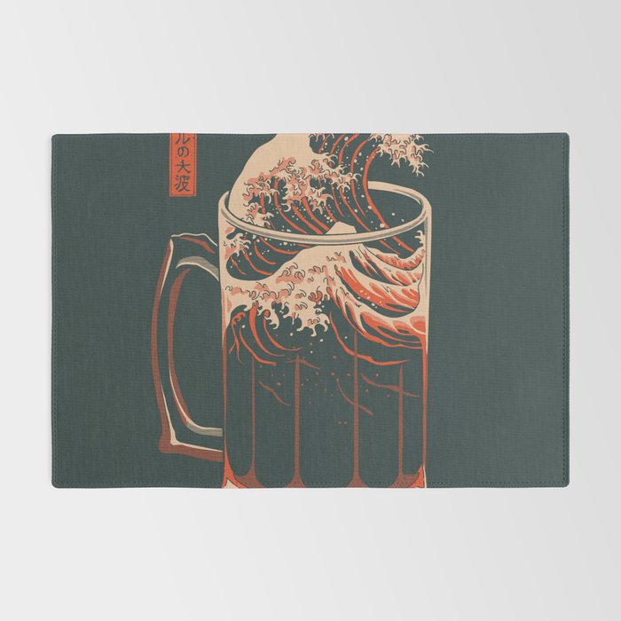 The Great Wave of Beer Rug Gallery Image 2