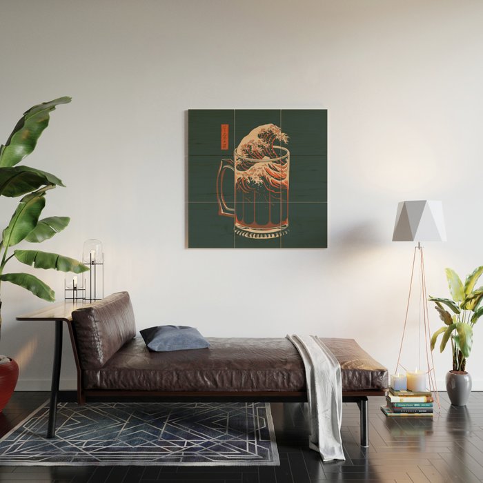 The Great Wave of Beer Wood Wall Art Gallery Image 2