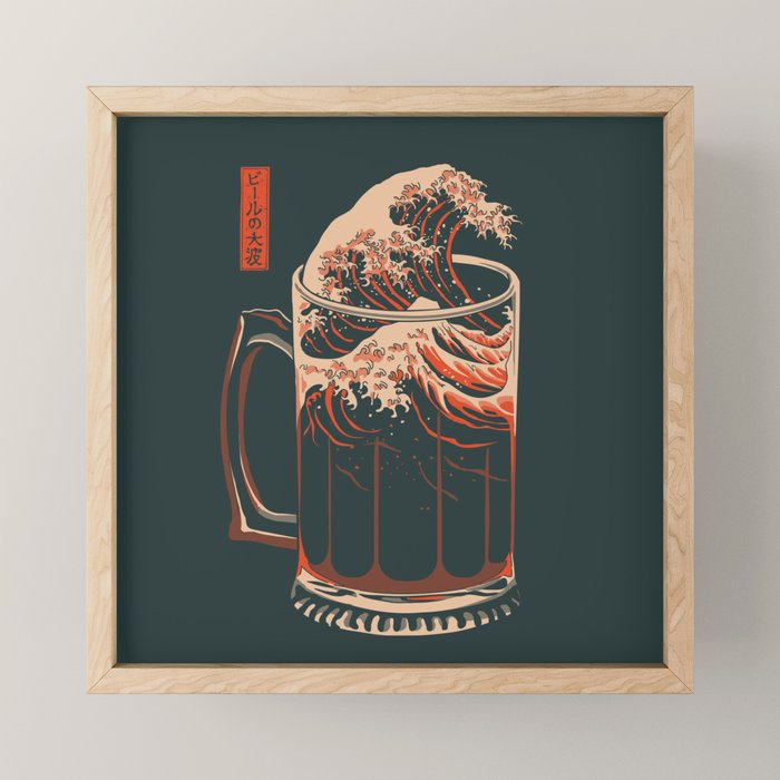 The Great Wave of Beer Mini Art Print Gallery Image 1