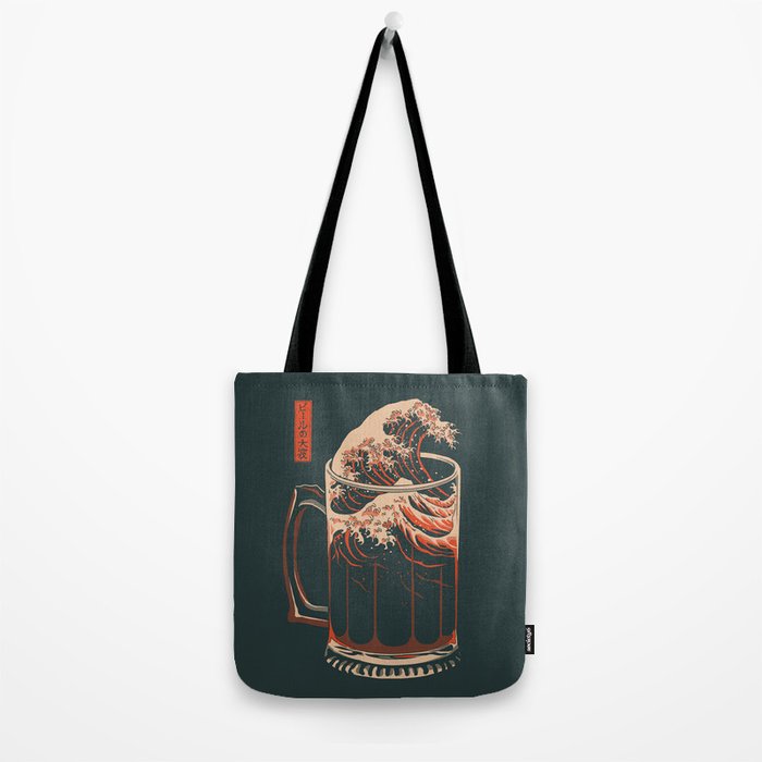 The Great Wave of Beer Tote Bag Gallery Image 2