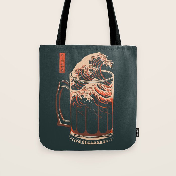 The Great Wave of Beer Tote Bag Gallery Image 1