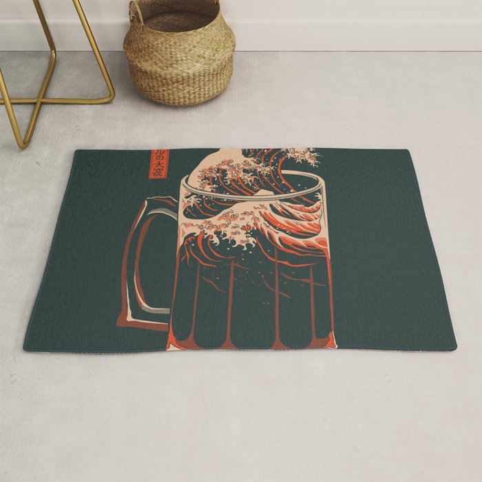 The Great Wave of Beer Rug Gallery Image 1
