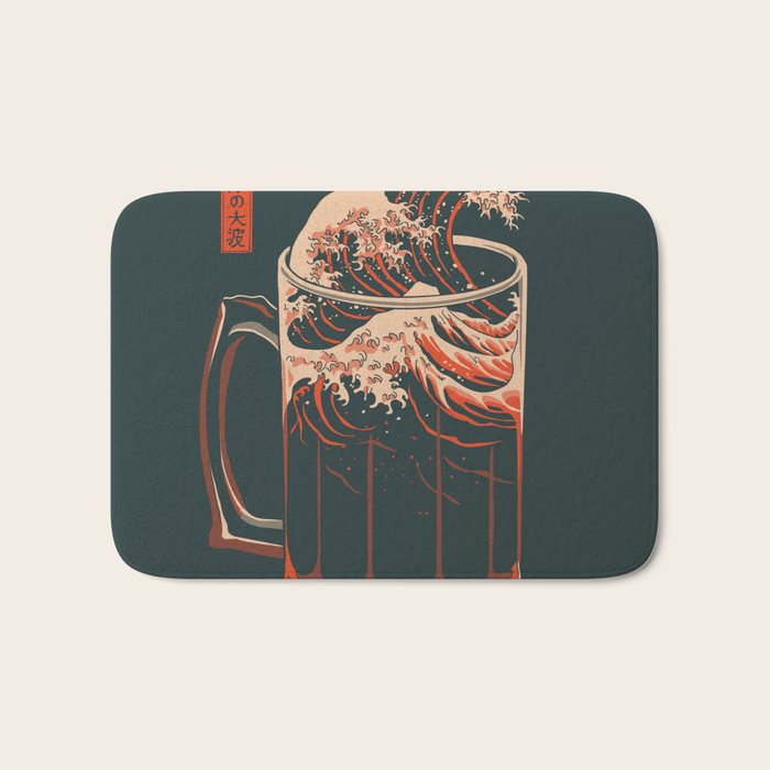 The Great Wave of Beer Bath Mat Gallery Image 1