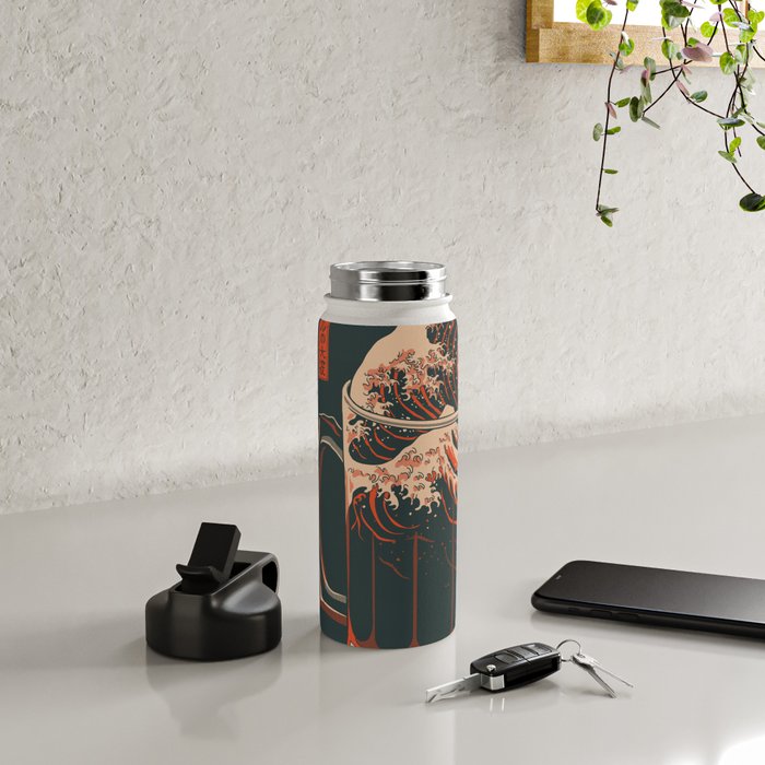 The Great Wave of Beer Water Bottle Gallery Image 4