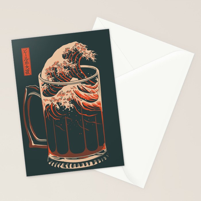 The Great Wave of Beer Stationery Card Gallery Image 2