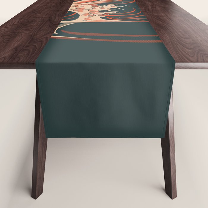 The Great Wave of Beer Table Runner Gallery Image 1