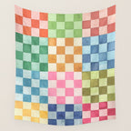Eclectic  revival Handmade checker Multicolored Wall Tapestry Gallery Image 4