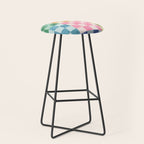 Eclectic  revival Handmade checker Multicolored Stool Gallery Image 1