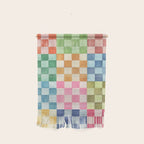Eclectic  revival Handmade checker Multicolored Wall Hanging Gallery Image 1