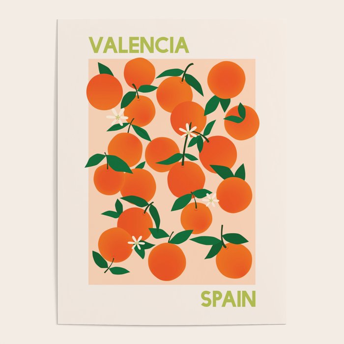 Fruit Market Valencia Spain Oranges Poster Gallery Image 4