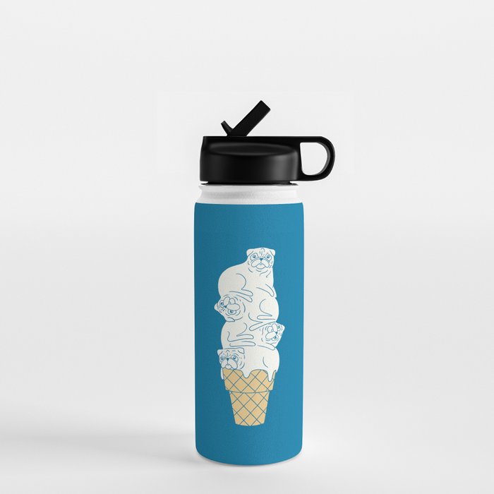 Pug Ice Cream Water Bottle Gallery Image 1