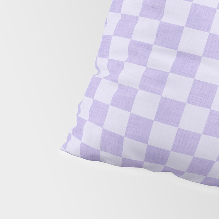 Linen Check Pattern - Lavender Pillow Sham Gallery Image 4