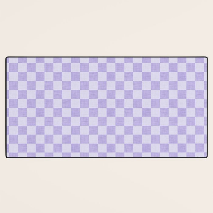 Linen Check Pattern - Lavender Desk Mat Gallery Image 3