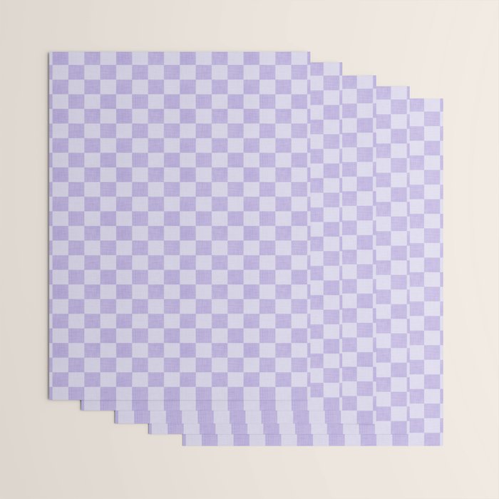 Linen Check Pattern - Lavender Wrapping Paper Gallery Image 3