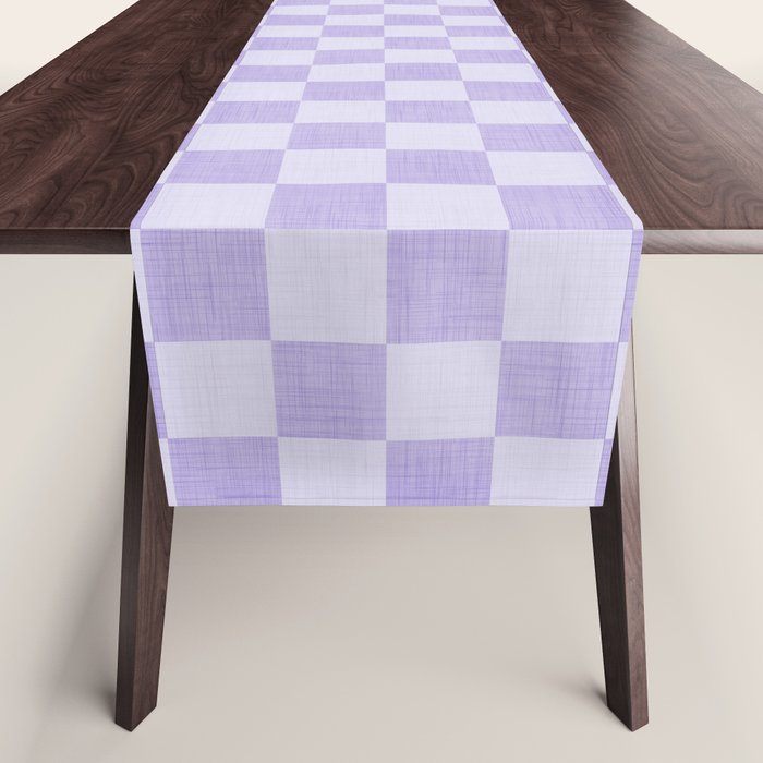 Linen Check Pattern - Lavender Table Runner Gallery Image 1