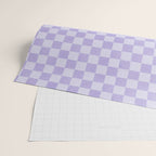 Linen Check Pattern - Lavender Wrapping Paper Gallery Image 2