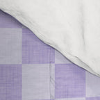 Linen Check Pattern - Lavender Comforter Gallery Image 4