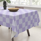 Linen Check Pattern - Lavender Tablecloth Gallery Image 3