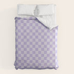 Linen Check Pattern - Lavender Duvet Cover Gallery Image 6