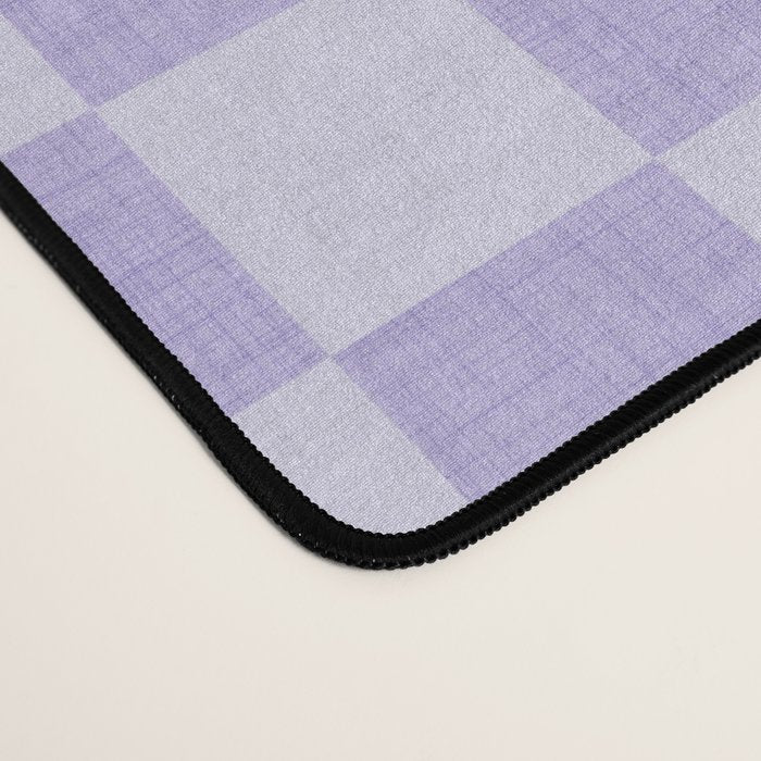 Linen Check Pattern - Lavender Desk Mat Gallery Image 4