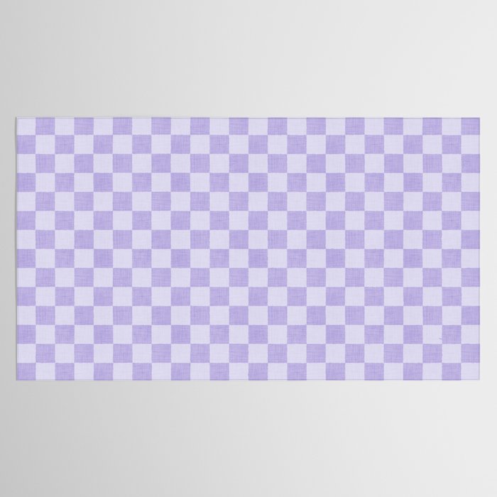 Linen Check Pattern - Lavender Tablecloth Gallery Image 2