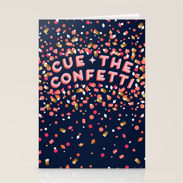 Cue the Confetti - Navy Palette Stationery Card Gallery Image 2