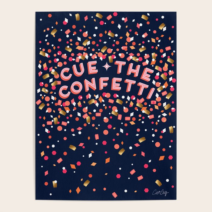 Cue the Confetti - Navy Palette Poster Gallery Image 4