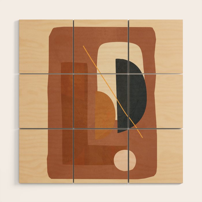 Shape Curve 31 Wood Wall Art Gallery Image 1