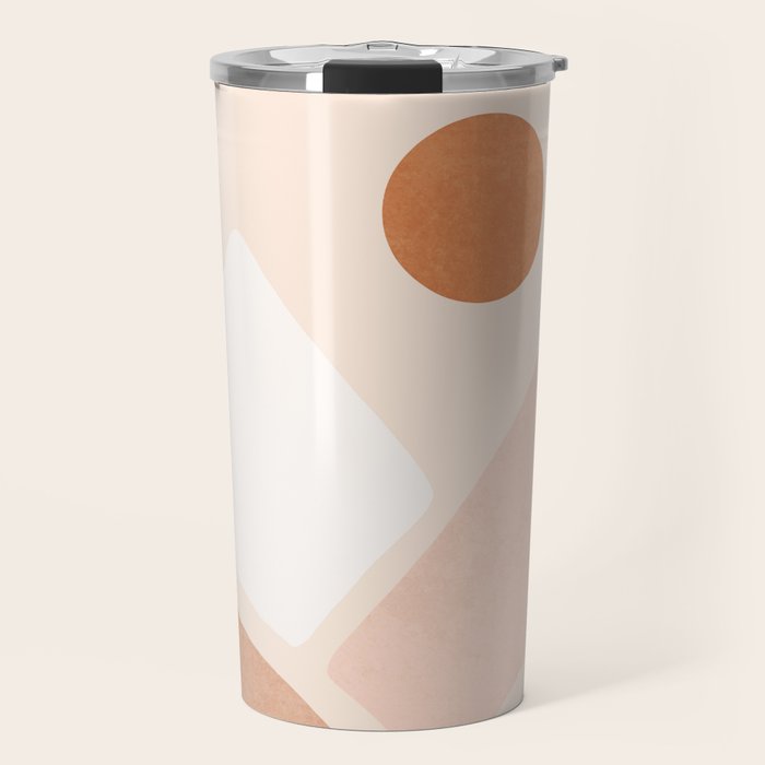 Warm Neutral mountain sun Travel Mug Gallery Image 1