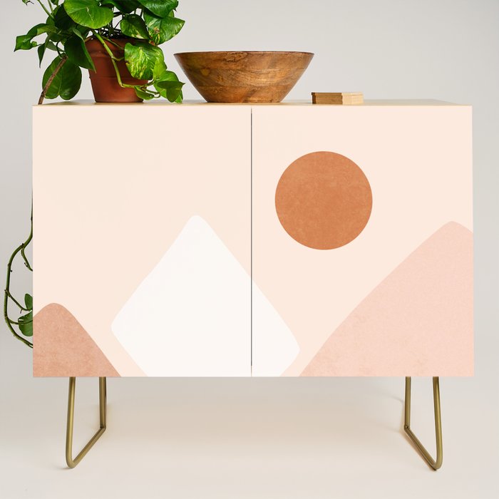Warm Neutral mountain sun Credenza Gallery Image 1